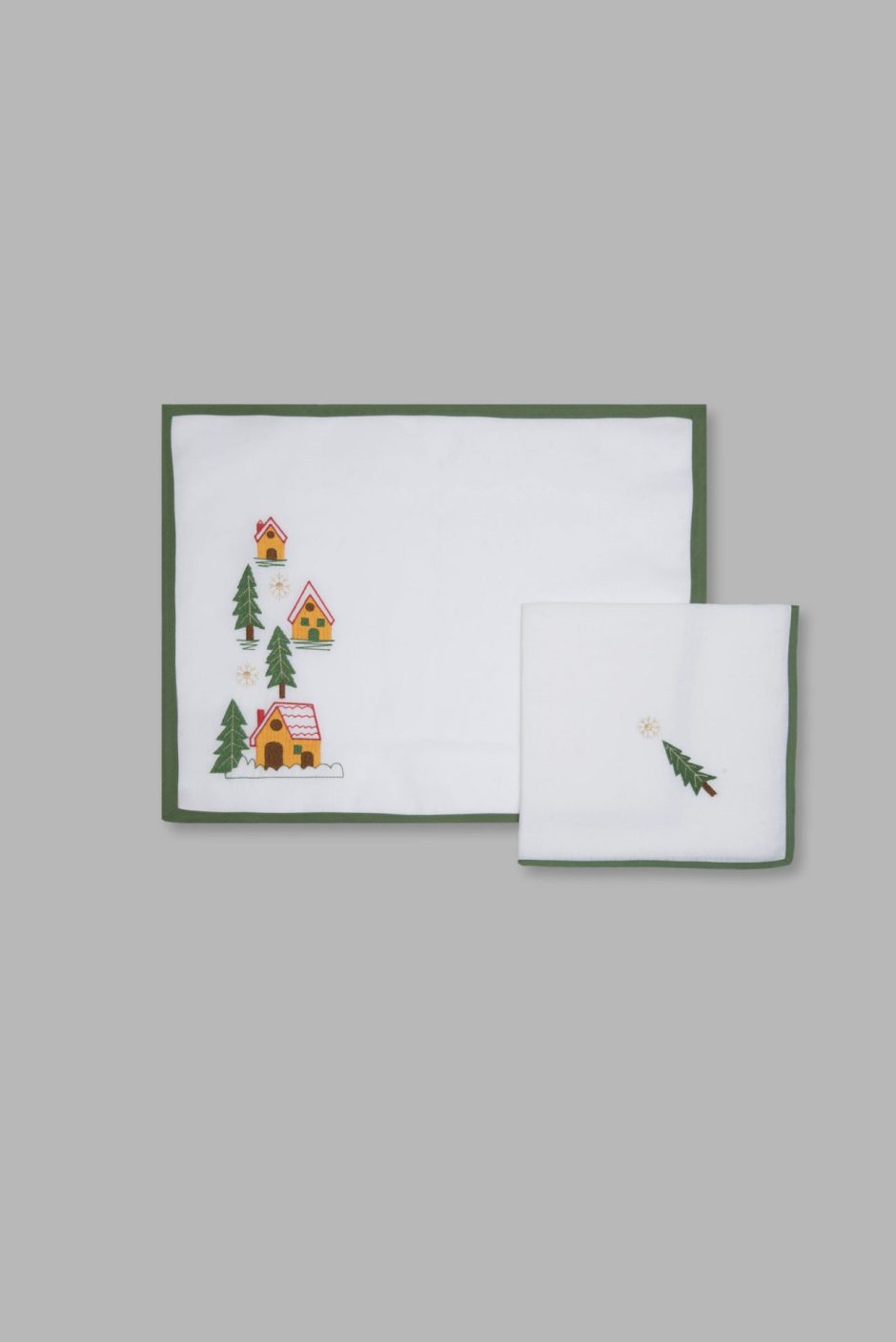 SNOWY HOUSES PLACEMAT SET OF 2