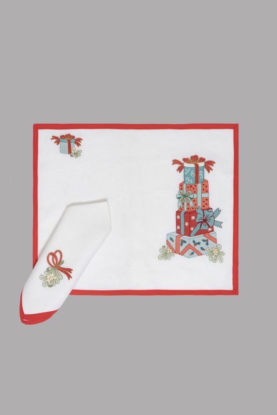 CHRISTMAS PRESENTS PLACEMAT SET OF 2