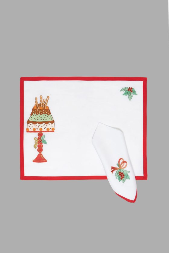 CHRISTMAS CAKES PLACEMAT SET OF 2